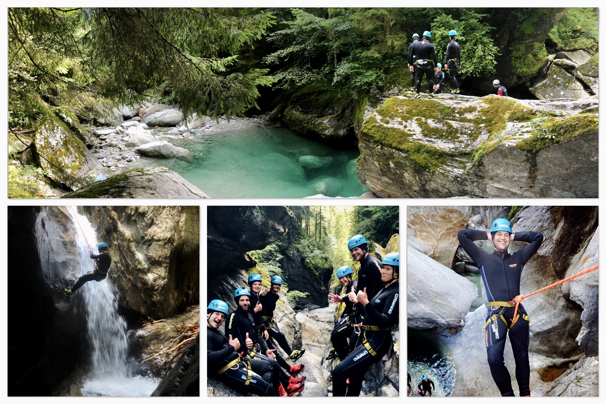 Posing fürs Foto beim Canyoning