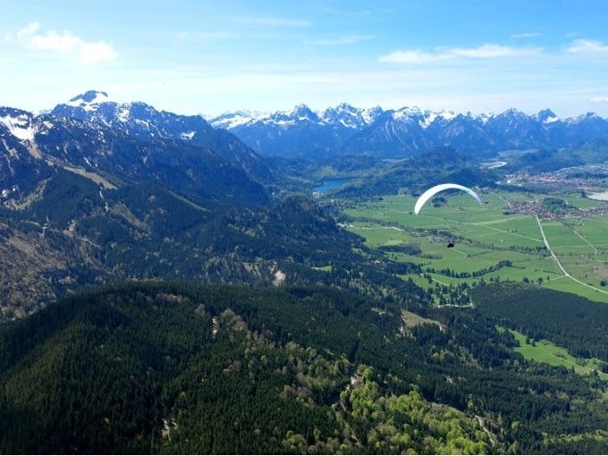 Panorama-Flug am Tegelberg