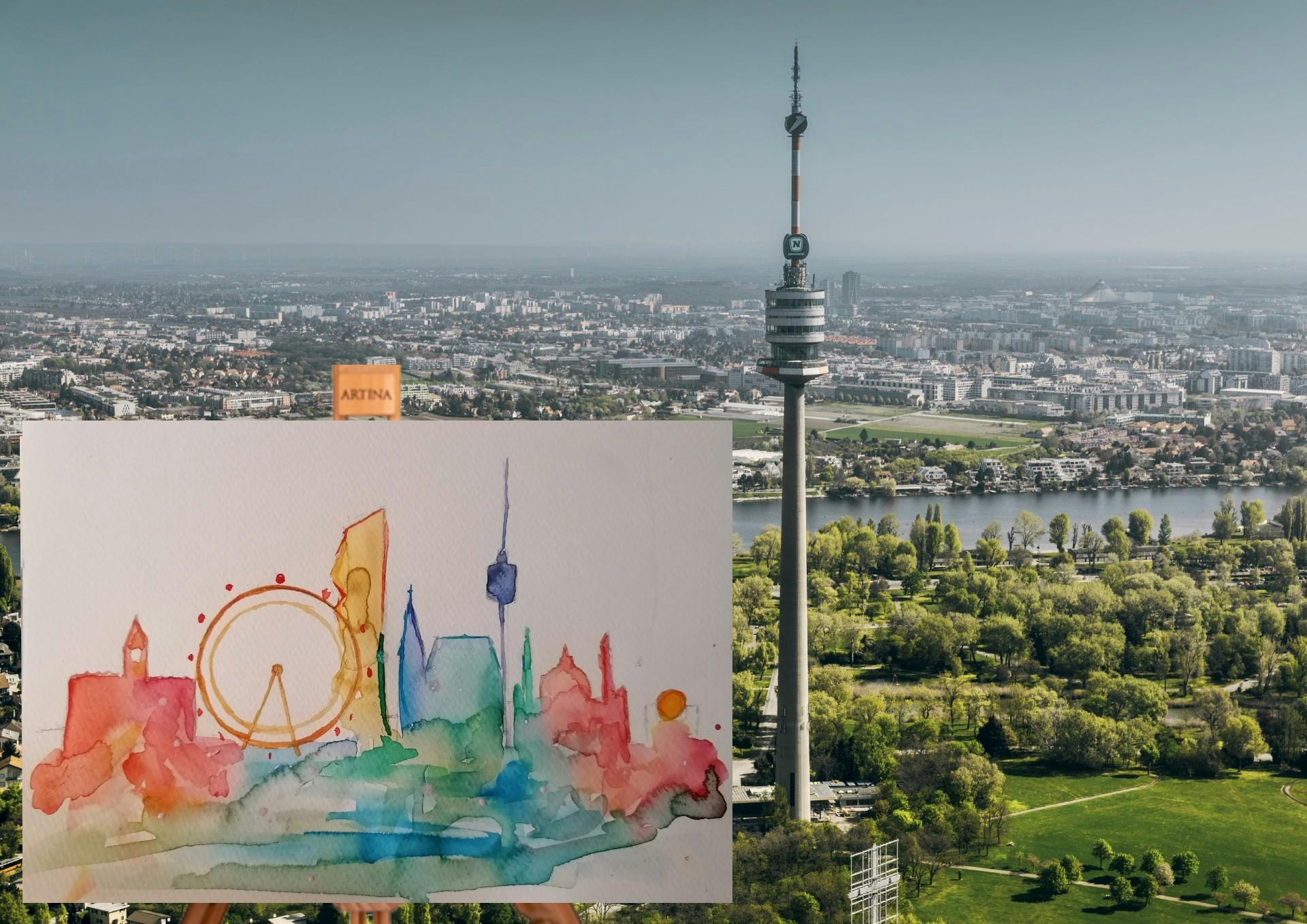 Wiener Skyline am Donauturm