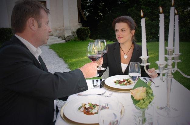 Romantisches 5-Gang Candle-light-Dinner | Schloss Kornberg