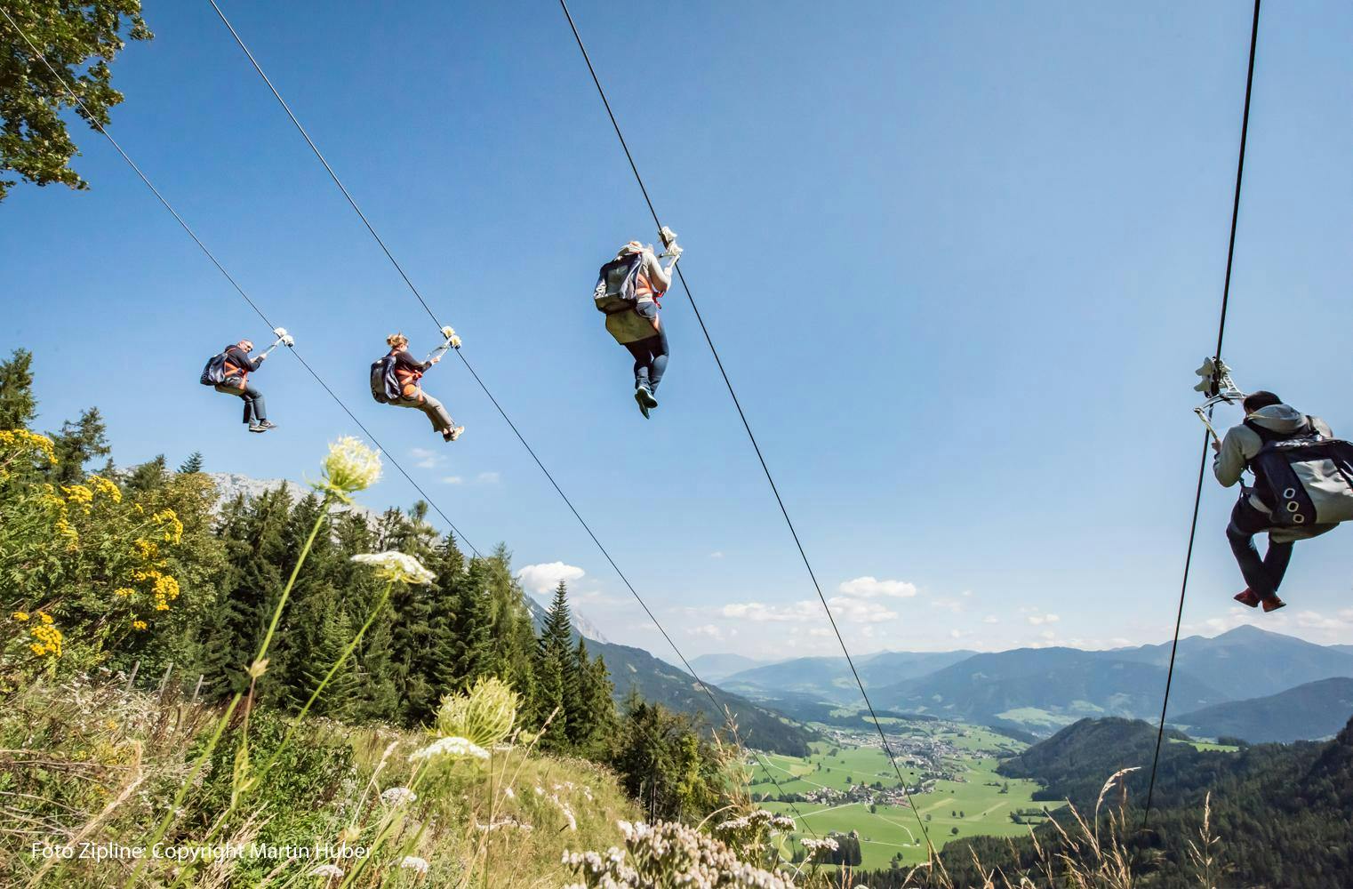 Zipline Flying Fox | größte Zipline der Alpen | 2,5 km