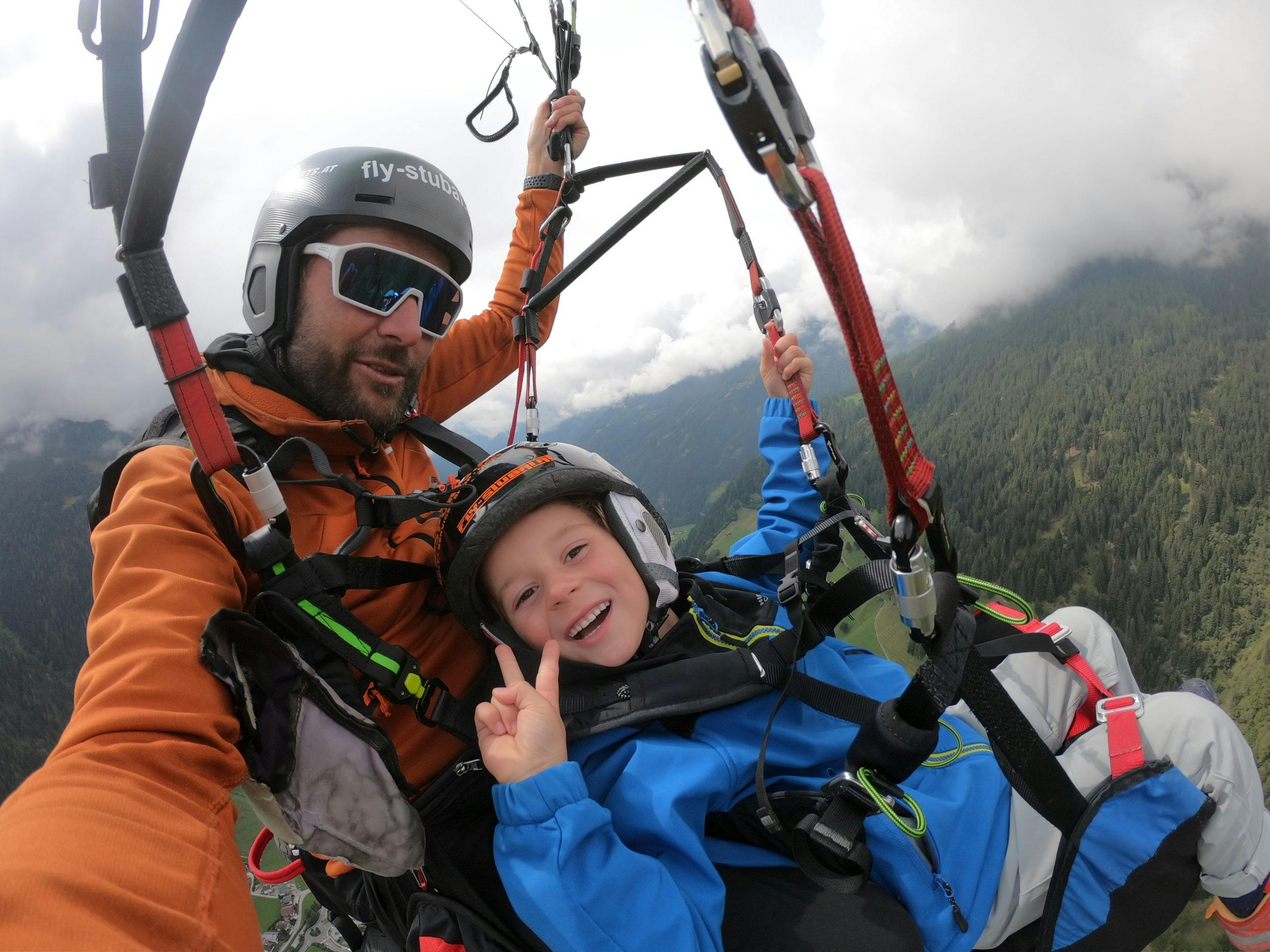 Kindertandemflug, Elferlifte Neustift im Stubaital Tirol