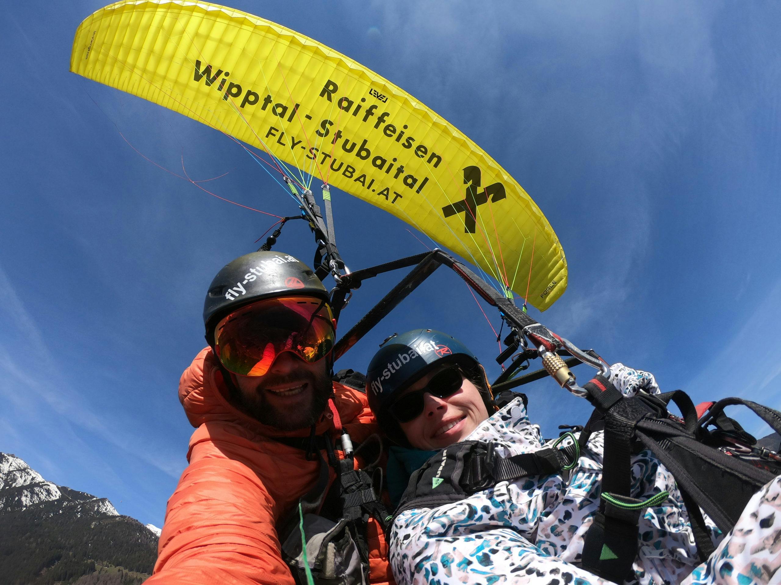 Höhenflug, Tandem Paragliding Flug – Schlick in Fulpmes im Stubaital, Tirol