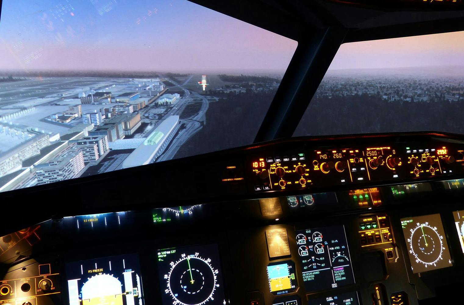 Im Cockpit des Airbus A320 | Erlebnis Flugsimulator